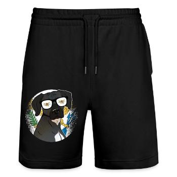Amerikanische Jungferninseln - Stanley/Stella Unisex Bio Joggingshorts Trainer  - Schwarz - Vorne - Nik (191cm) & Marisol (170cm)