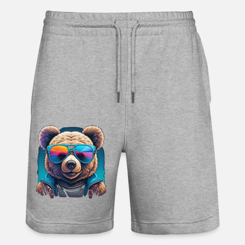 Cooler Teddy - Stanley/Stella Unisex Bio Joggingshorts Trainer  - Grau meliert