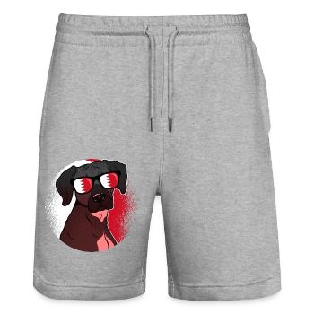 Bahrain - Stanley/Stella Unisex Bio Joggingshorts Trainer  - Grau meliert - Vorne - Nik (191cm) & Marisol (170cm)