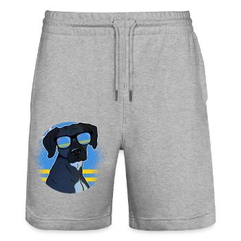 Aruba - Short de jogging bio TRAINER Stanley/Stella unisexe - gris chiné - Devant - Nik (191cm) & Marisol (170cm)