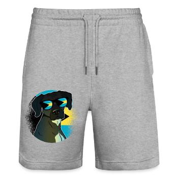Bahamas - Short de jogging bio TRAINER Stanley/Stella unisexe - gris chiné - Devant - Nik (191cm) & Marisol (170cm)