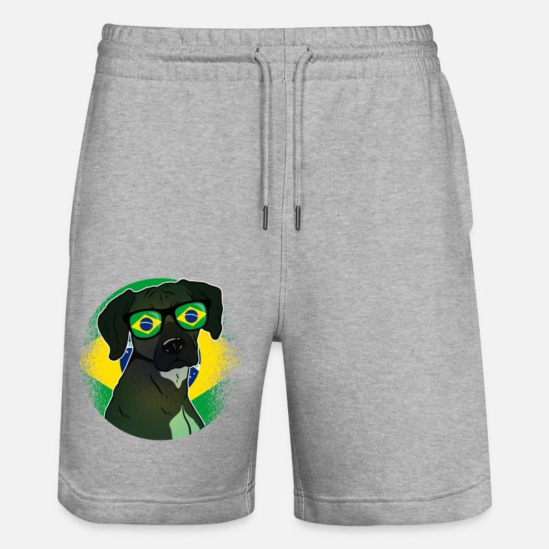 Brésil - Short de jogging bio TRAINER Stanley/Stella unisexe - gris chiné