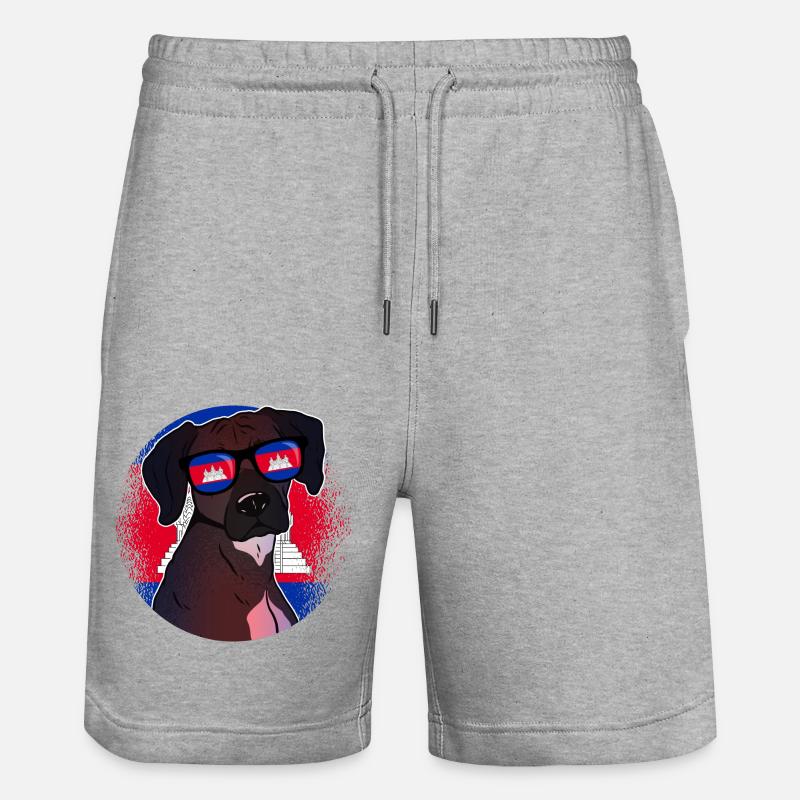 Cambodge - Short de jogging bio TRAINER Stanley/Stella unisexe - gris chiné