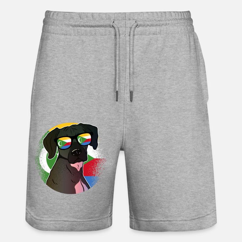 Komoren - Stanley/Stella Unisex Bio Joggingshorts Trainer  - Grau meliert