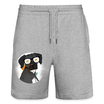 Zypern - Stanley/Stella Unisex Bio Joggingshorts Trainer  - Grau meliert - Vorne - Nik (191cm) & Marisol (170cm)