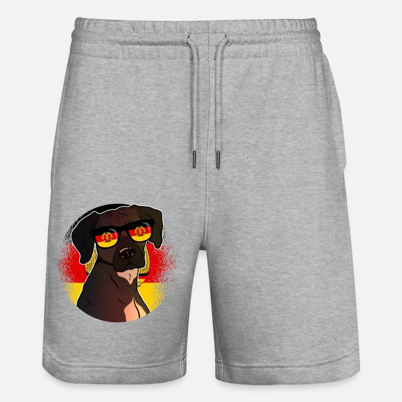 Allemagne de l'Est - Short de jogging bio TRAINER Stanley/Stella unisexe - gris chiné