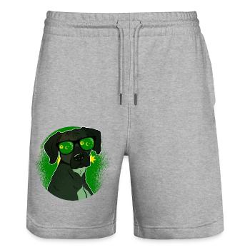 Cocos Islands - Stanley/Stella Trainer Unisex Organic Jogging Shorts - heather grey - Front - Nik (191cm) & Marisol (170cm)