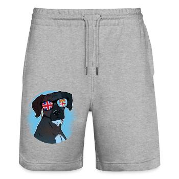 Fiji - Short de jogging bio TRAINER Stanley/Stella unisexe - gris chiné - Devant - Nik (191cm) & Marisol (170cm)
