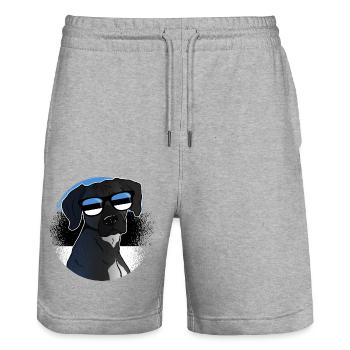 Estland - Stanley/Stella Unisex Bio Joggingshorts Trainer  - Grau meliert - Vorne - Nik (191cm) & Marisol (170cm)