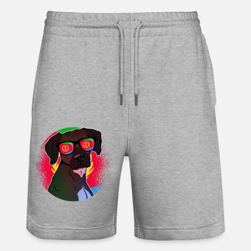 Eritrea - Stanley/Stella Unisex Bio Joggingshorts Trainer  - Grau meliert