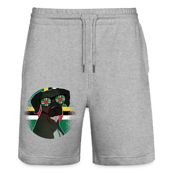 Dominica - Stanley/Stella Unisex Bio Joggingshorts Trainer  - Grau meliert - Vorne - Nik (191cm) & Marisol (170cm)