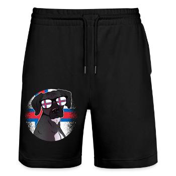 Îles Féroé - Short de jogging bio TRAINER Stanley/Stella unisexe - noir - Devant - Nik (191cm) & Marisol (170cm)