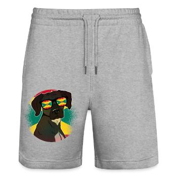Grenade - Short de jogging bio TRAINER Stanley/Stella unisexe - gris chiné - Devant - Nik (191cm) & Marisol (170cm)