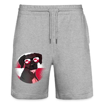 Groenland - Short de jogging bio TRAINER Stanley/Stella unisexe - gris chiné - Devant - Nik (191cm) & Marisol (170cm)