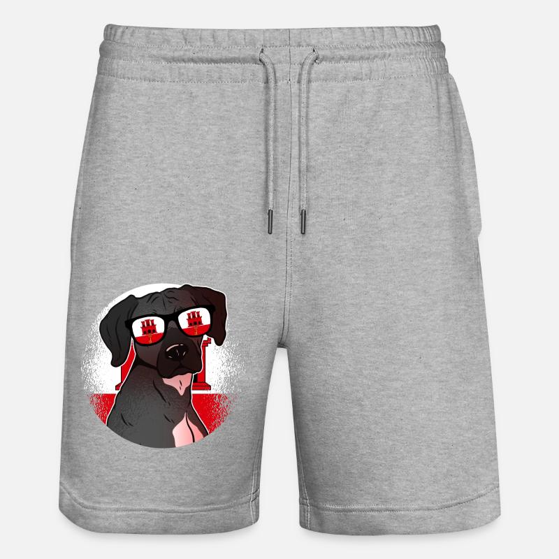 Gibraltar - Stanley/Stella Unisex Bio Joggingshorts Trainer  - Grau meliert