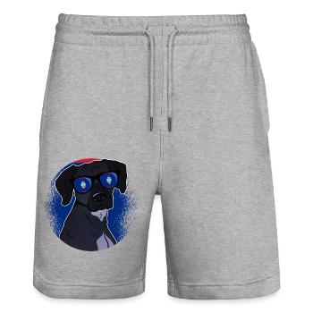 Guam - Stanley/Stella Unisex Bio Joggingshorts Trainer  - Grau meliert - Vorne - Nik (191cm) & Marisol (170cm)