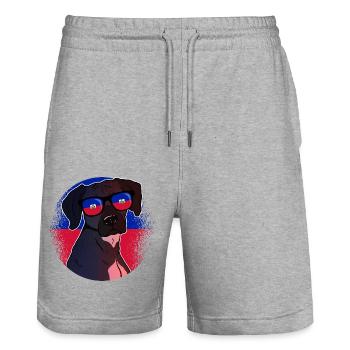 Haiti - Stanley/Stella Unisex Bio Joggingshorts Trainer  - Grau meliert - Vorne - Nik (191cm) & Marisol (170cm)