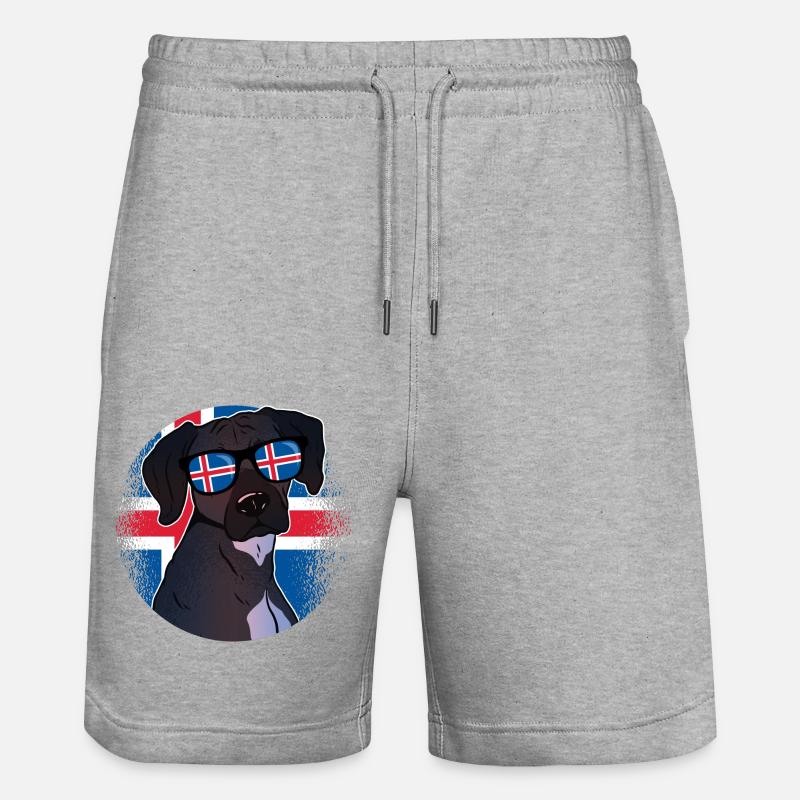 Island - Stanley/Stella Unisex Bio Joggingshorts Trainer  - Grau meliert