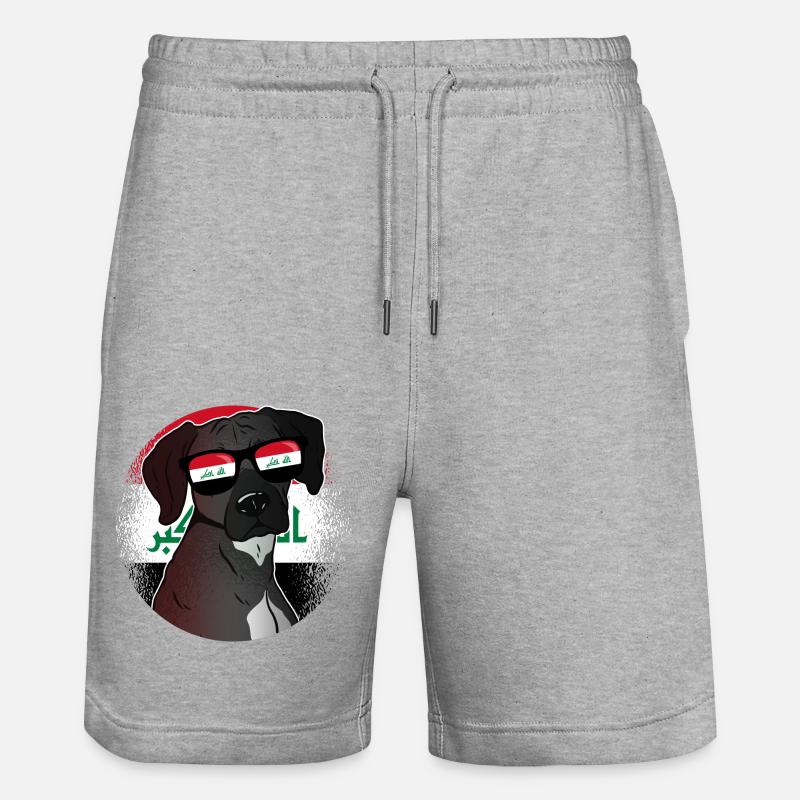 Irak - Stanley/Stella Unisex Bio Joggingshorts Trainer - Grau meliert