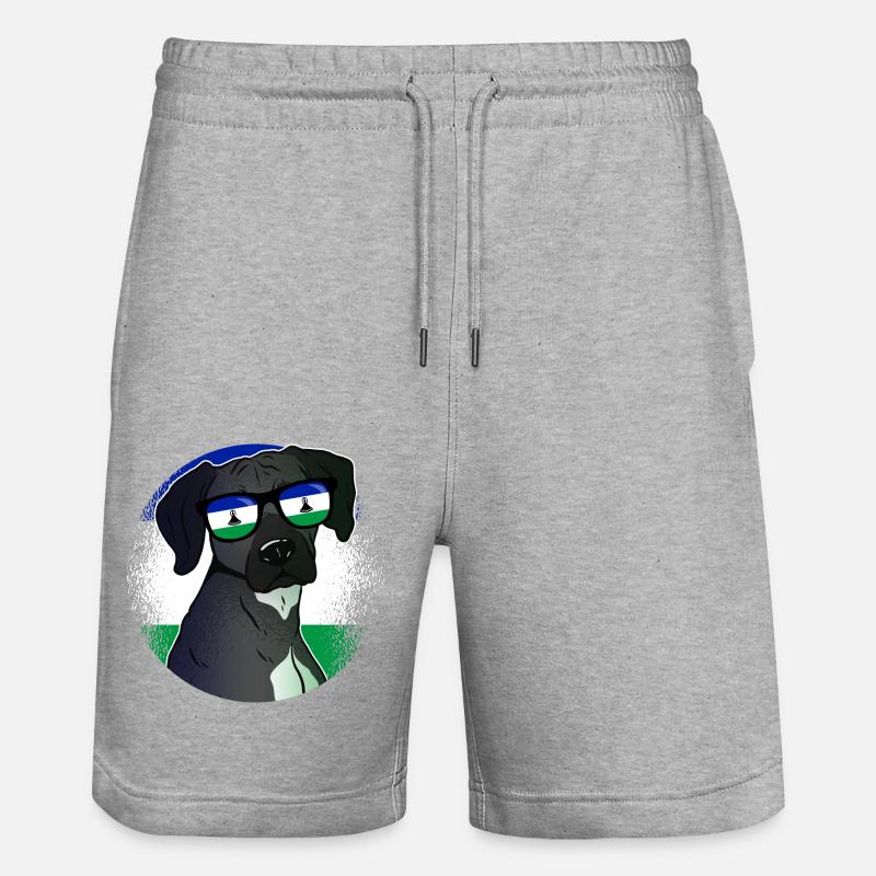 Lesotho - Stanley/Stella Unisex Bio Joggingshorts Trainer  - Grau meliert