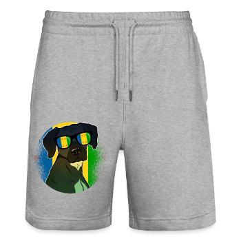 Ogoni - Stanley/Stella Unisex Bio Joggingshorts Trainer  - Grau meliert - Vorne - Nik (191cm) & Marisol (170cm)