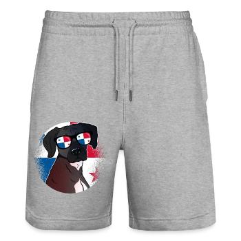 Panama - Stanley/Stella Unisex Bio Joggingshorts Trainer  - Grau meliert - Vorne - Nik (191cm) & Marisol (170cm)