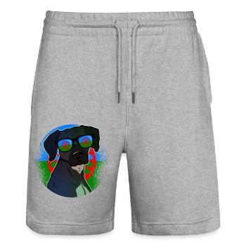 Roma - Stanley/Stella Trainer Unisex Organic Jogging Shorts - heather grey - Front - Nik (191cm) & Marisol (170cm)
