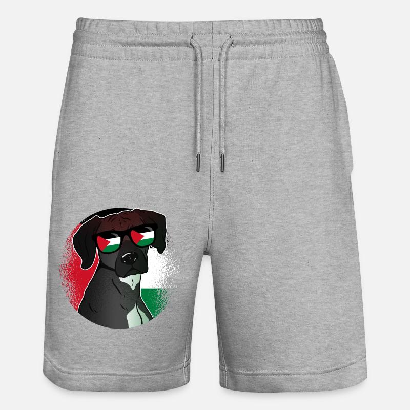 Palestine - Short de jogging bio TRAINER Stanley/Stella unisexe - gris chiné