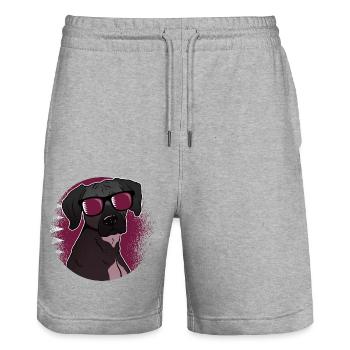 Qatar - Short de jogging bio TRAINER Stanley/Stella unisexe - gris chiné - Devant - Nik (191cm) & Marisol (170cm)