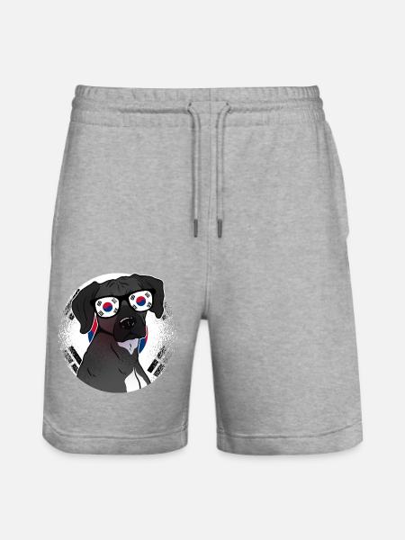 South Korea - Stanley/Stella Trainer Unisex Organic Jogging Shorts - heather grey