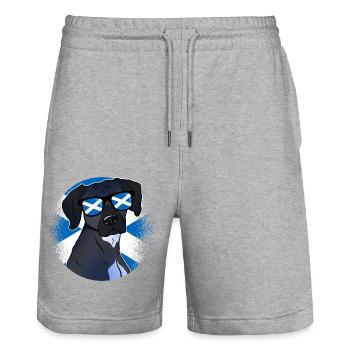 Ecosse - Short de jogging bio TRAINER Stanley/Stella unisexe - gris chiné - Devant - Nik (191cm) & Marisol (170cm)