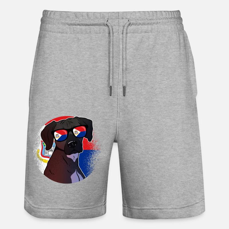 Sint Maarten - Stanley/Stella Unisex Bio Joggingshorts Trainer  - Grau meliert