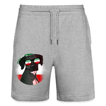 Somaliland - Stanley/Stella Unisex Bio Joggingshorts Trainer  - Grau meliert - Vorne - Nik (191cm) & Marisol (170cm)
