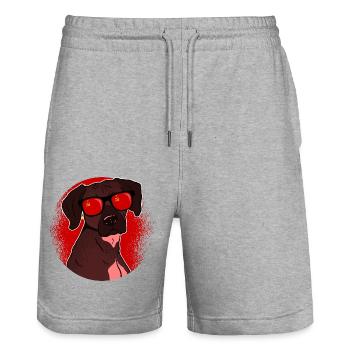 Union soviétique - Short de jogging bio TRAINER Stanley/Stella unisexe - gris chiné - Devant - Nik (191cm) & Marisol (170cm)