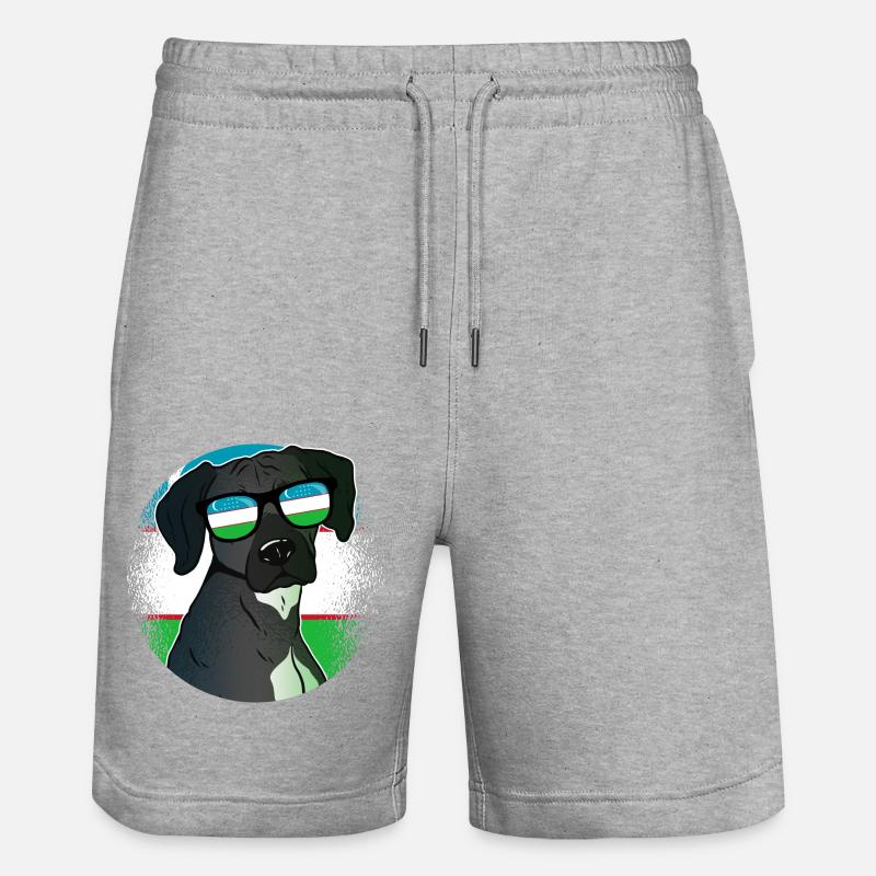 Ouzbékistan - Short de jogging bio TRAINER Stanley/Stella unisexe - gris chiné