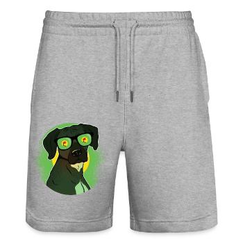 Zaire - Stanley/Stella Unisex Bio Joggingshorts Trainer  - Grau meliert - Vorne - Nik (191cm) & Marisol (170cm)