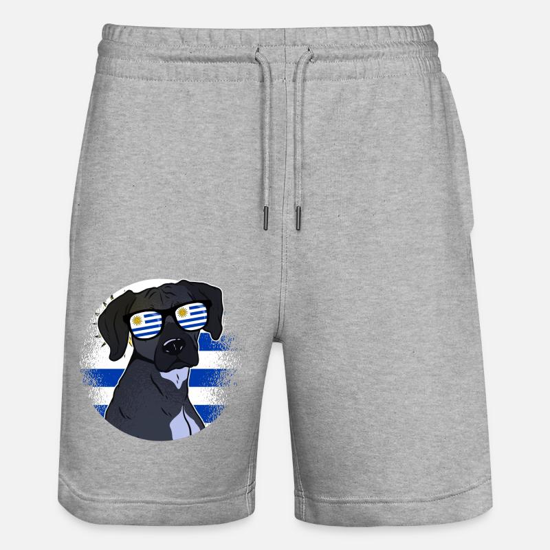 Uruguay - Stanley/Stella Unisex Bio Joggingshorts Trainer  - Grau meliert