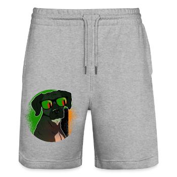 Sambia - Stanley/Stella Unisex Bio Joggingshorts Trainer  - Grau meliert - Vorne - Nik (191cm) & Marisol (170cm)