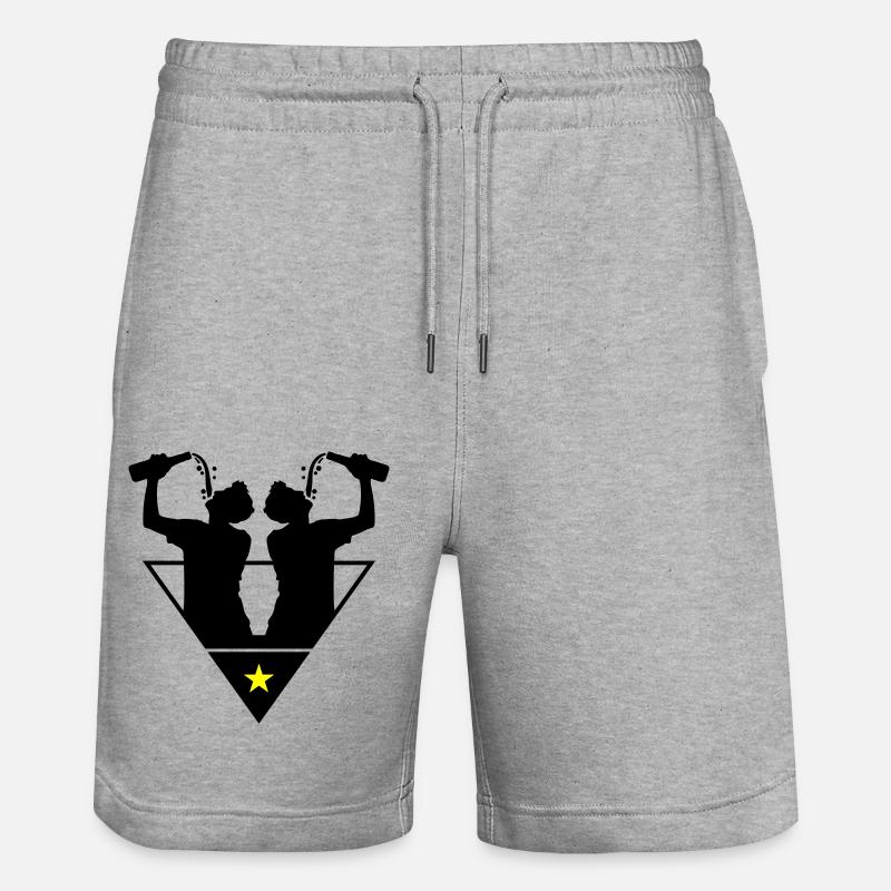 Drinker Team Bottle - Stanley/Stella Trainer Unisex Organic Jogging Shorts - heather grey