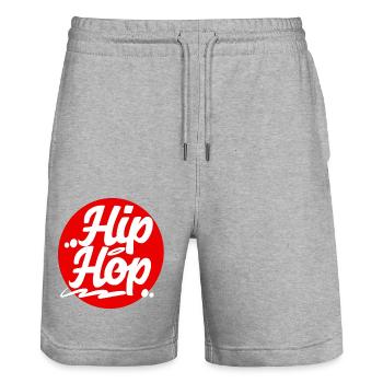 Hip Hop - Short de jogging bio TRAINER Stanley/Stella unisexe - gris chiné - Devant - Nik (191cm) & Marisol (170cm)