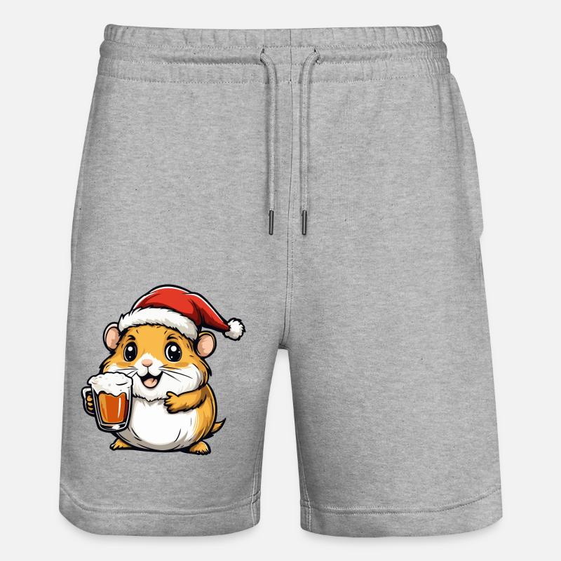 Bière de Noël Hamster - Short de jogging bio TRAINER Stanley/Stella unisexe - gris chiné
