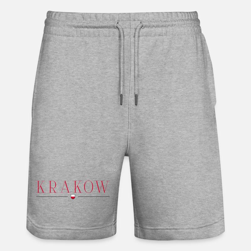 Cracovie, Pologne Style Design T-Shirt - Short de jogging bio TRAINER Stanley/Stella unisexe - gris chiné