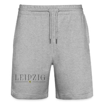 Leipzig, Deutschland Eleganz T-Shirt - Stanley/Stella Unisex Bio Joggingshorts Trainer  - Grau meliert - Vorne - Nik (191cm) & Marisol (170cm)