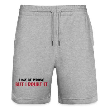 I may be wrong, but I doubt it - Stanley/Stella Trainer Unisex Organic Jogging Shorts - heather grey - Front - Nik (191cm) & Marisol (170cm)