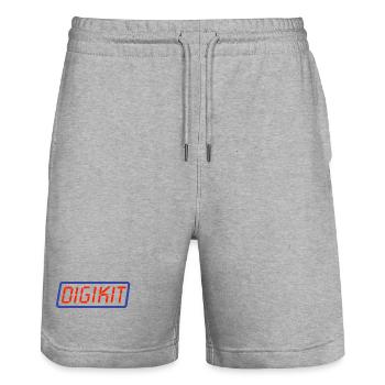 Digikit - Short de jogging bio TRAINER Stanley/Stella unisexe - gris chiné - Devant - Nik (191cm) & Marisol (170cm)