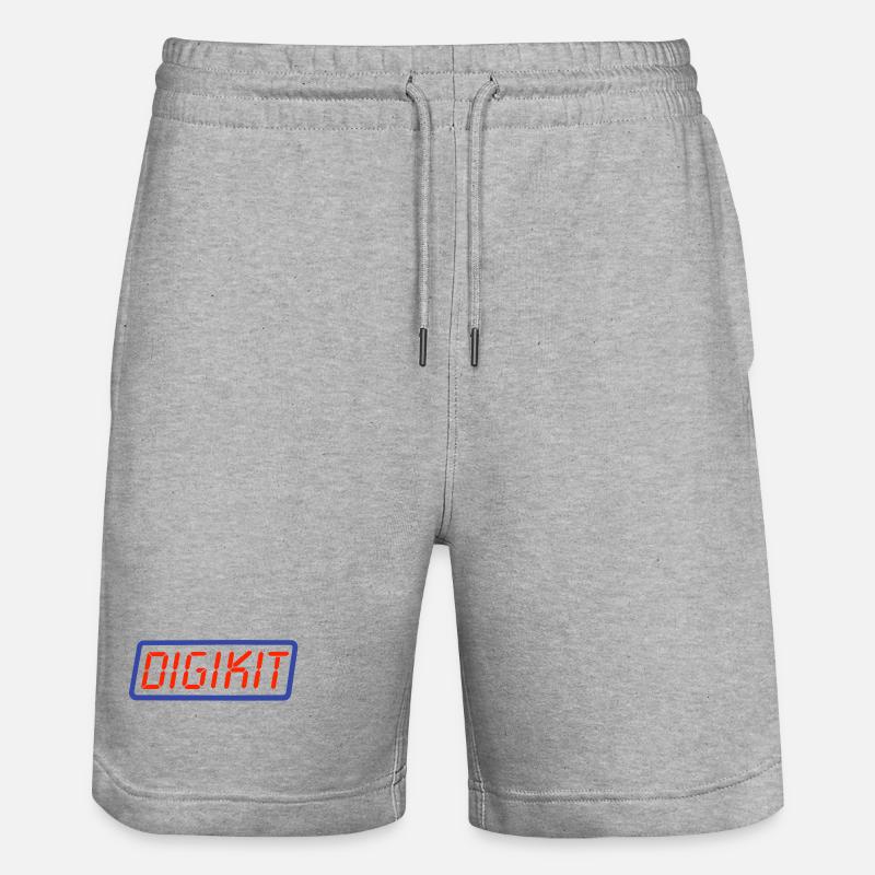 Digikit - Stanley/Stella Unisex Bio Joggingshorts Trainer  - Grau meliert