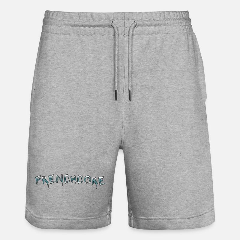 Französischcore - Stanley/Stella Unisex Bio Joggingshorts Trainer  - Grau meliert