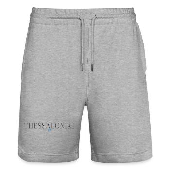 Thessaloniki, Greece Style Design T-Shirt - Stanley/Stella Trainer Unisex Organic Jogging Shorts - heather grey - Front - Nik (191cm) & Marisol (170cm)