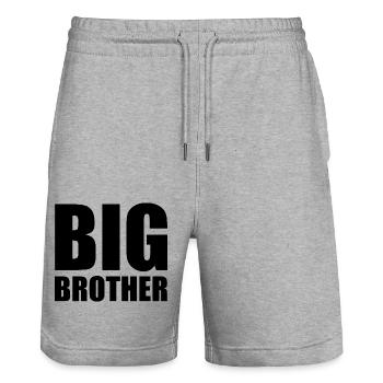 Big brother - Stanley/Stella Unisex Bio Joggingshorts Trainer  - Grau meliert - Vorne - Nik (191cm) & Marisol (170cm)