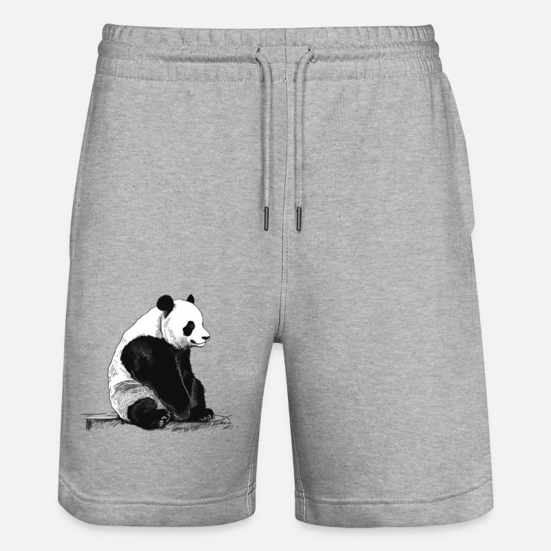 Panda, durable - Short de jogging bio TRAINER Stanley/Stella unisexe - gris chiné